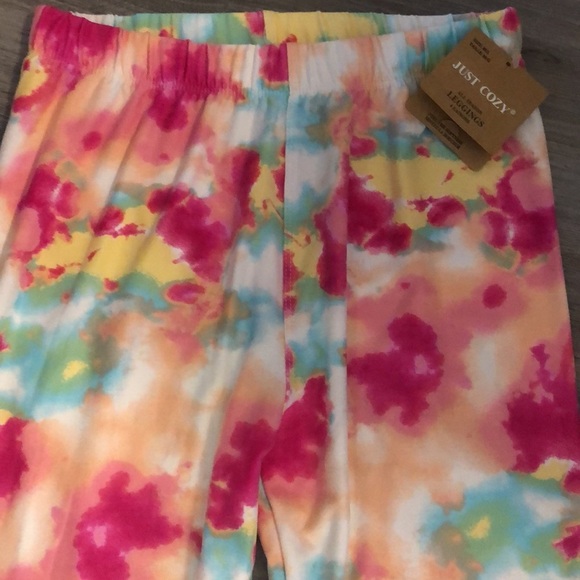 NWT Tie dye  flower 🌺 🌸 Just Cozy Leggings - Picture 2 of 5